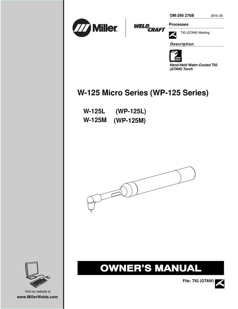 Miller Weldcraft W-125 Micro Series User manual