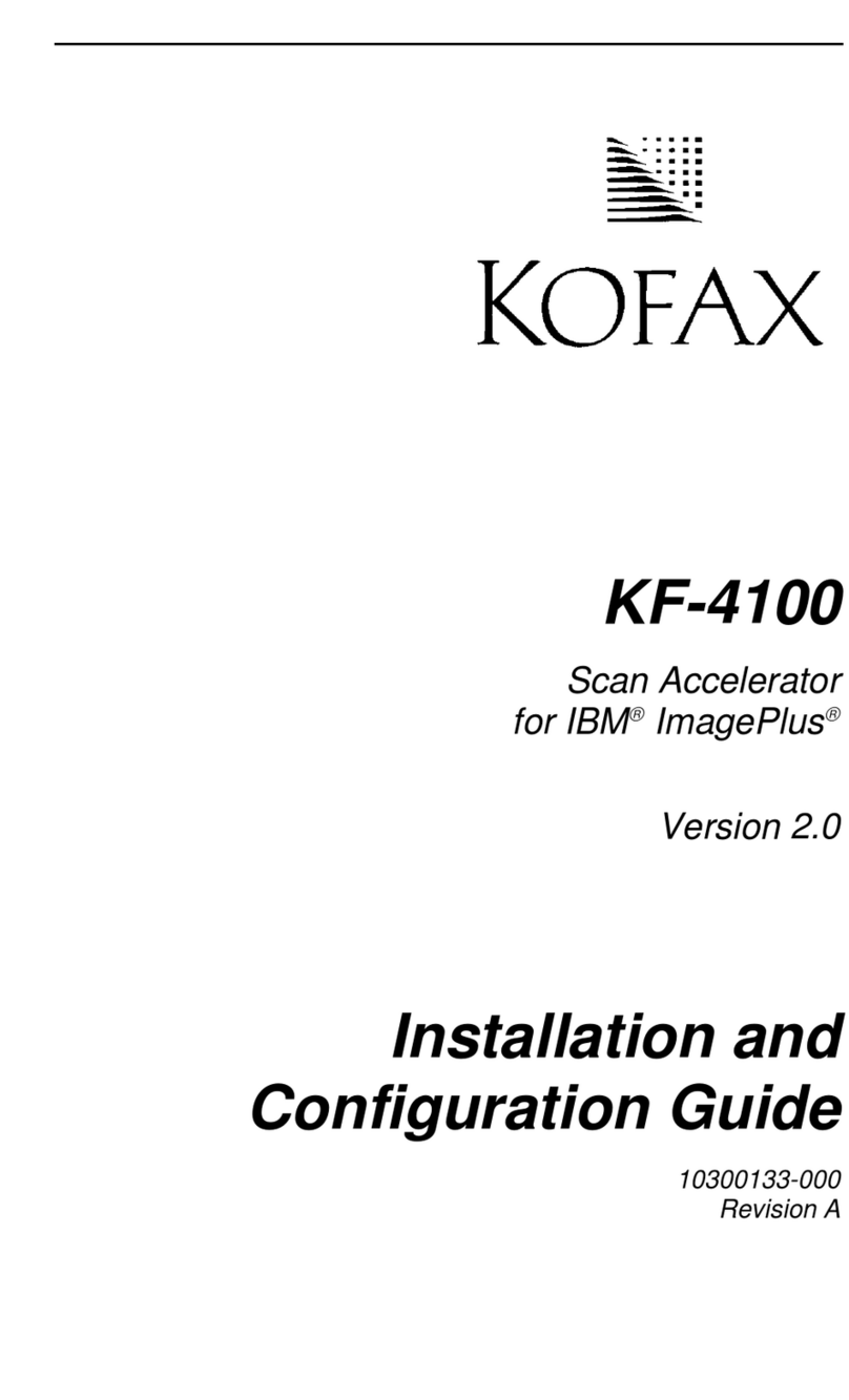 Kofax KF-4100 Installation and configuration guide