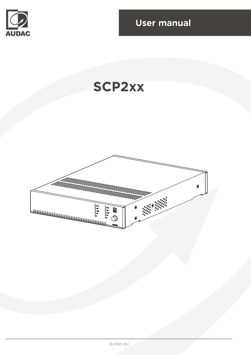 AUDAC SCP2 Series User manual