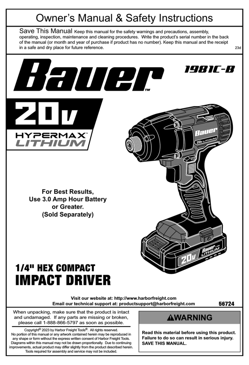 Bauer 1981C-B Owner's manual & safety instructions