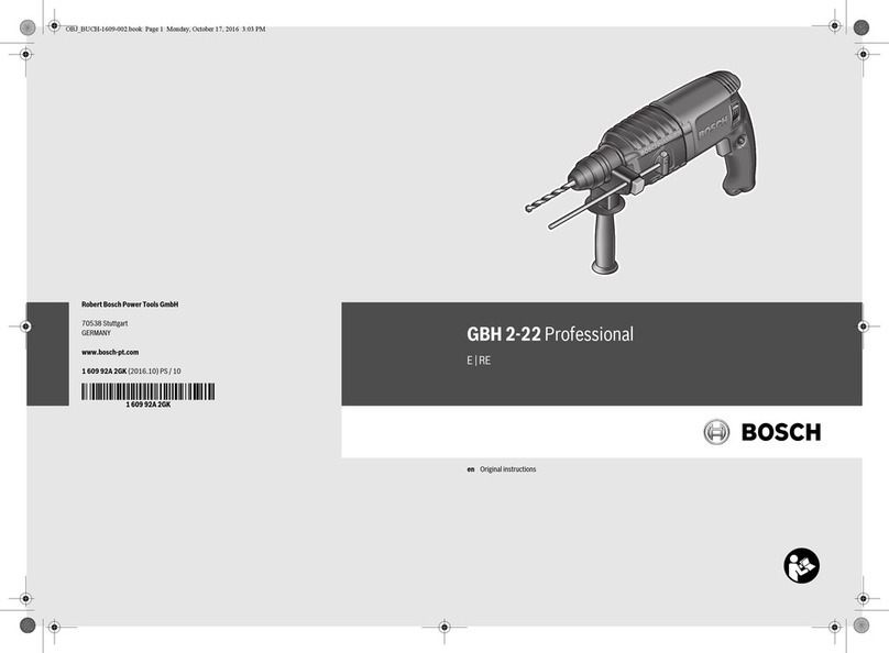 Bosch Professional GBH 2-22 E Original instructions