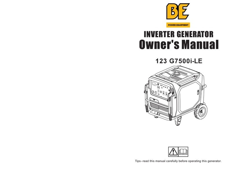 BE Power Equipment 123 G7500i-LE User manual BE Power Equipment 123 G7500i-LE User manual