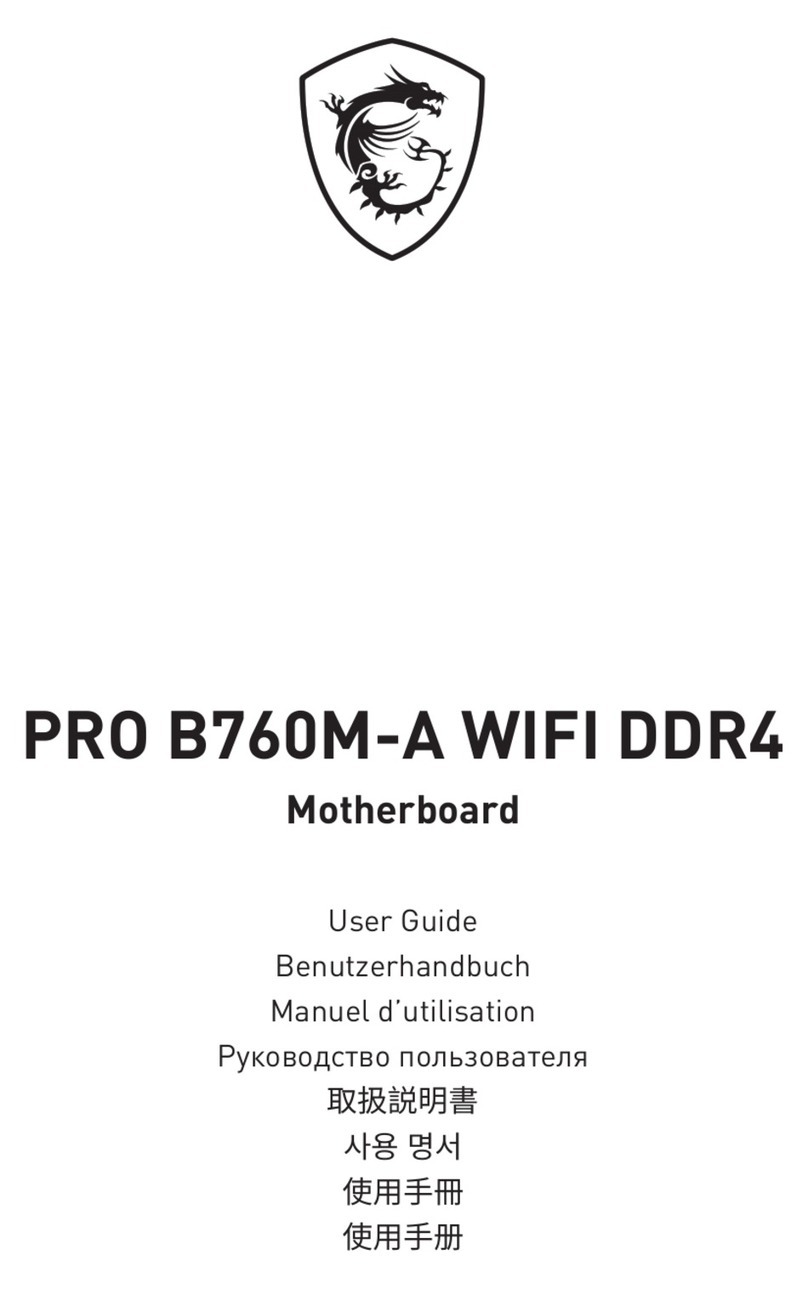 MSI PRO B760M-A WIFI DDR4 User manual