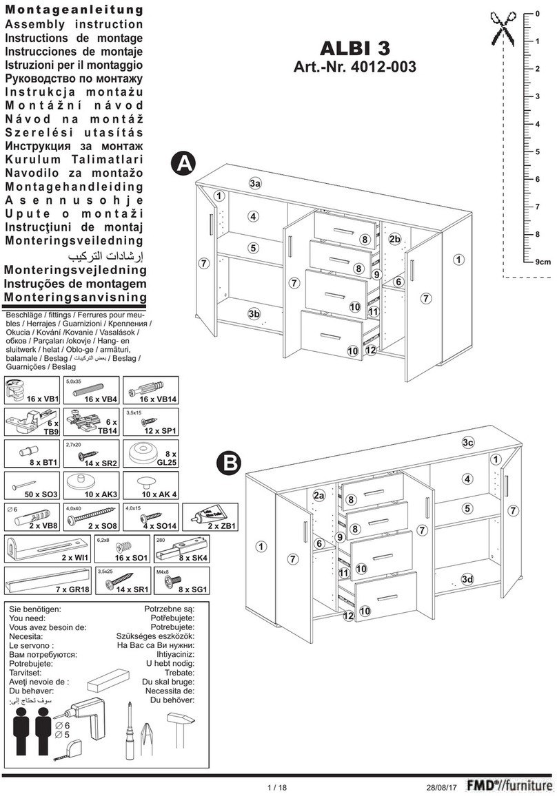FMD Furniture ALBI 3 4012-003 Assembly instruction