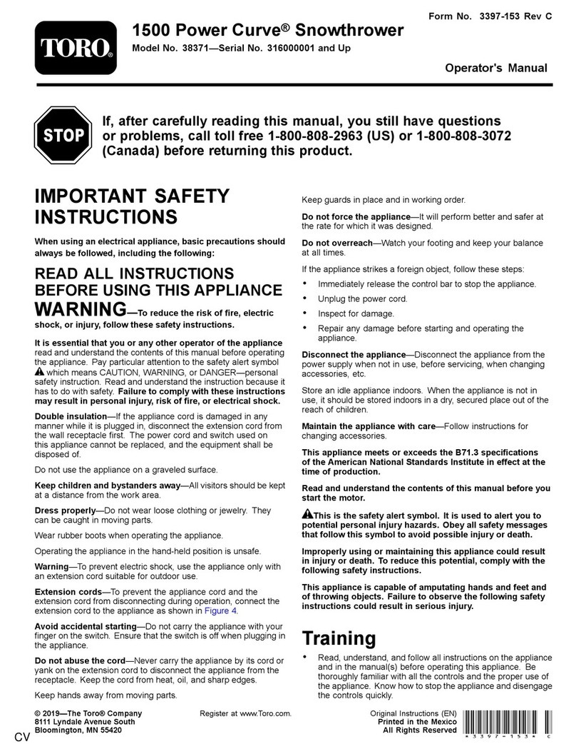 Toro 38371 Operator's manual