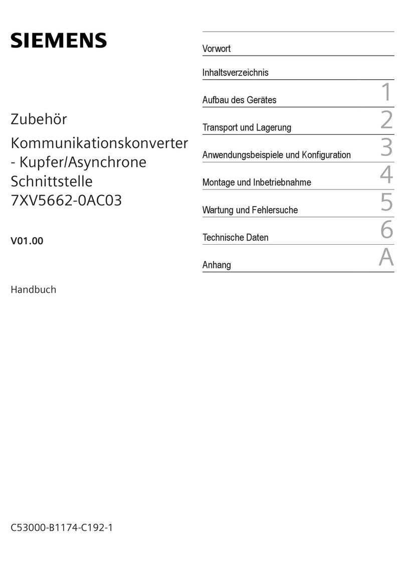 Siemens SIPROTEC 7XV5662-0AC03 User manual