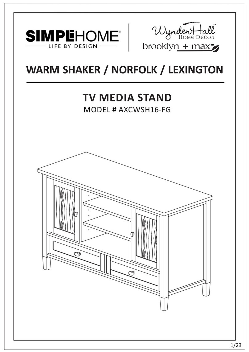 Simpli Home WyndenHall brooklyn + max AXCWSH16-FG User manual
