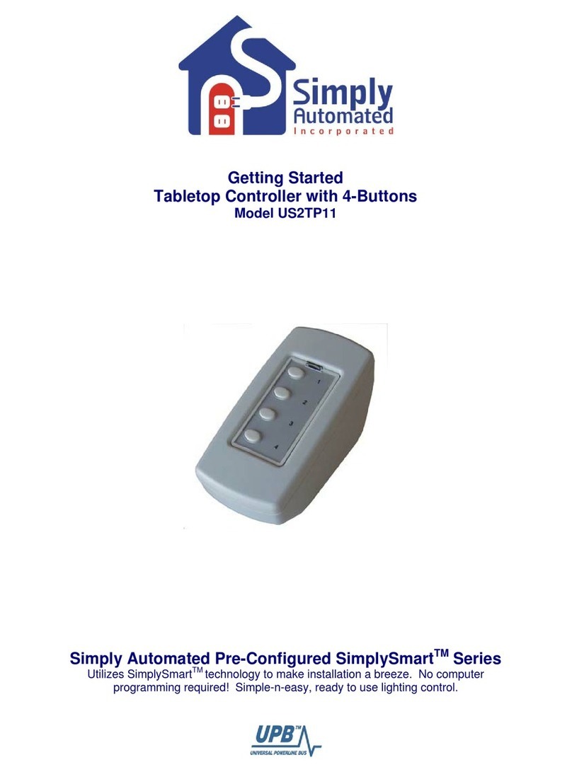 Simply Automated Pre-Configured SimplySmart Series User manual