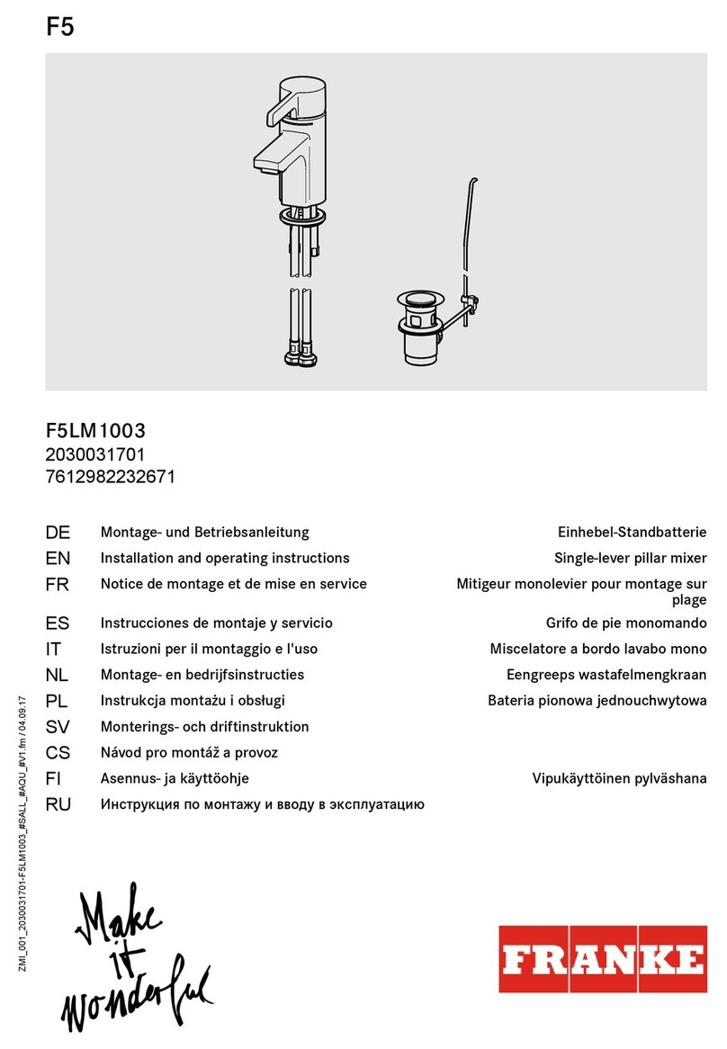Franke F5 F5LM1003 User manual