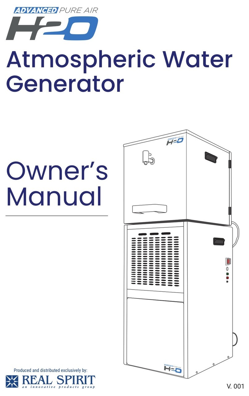 Real Spirit Advanced Pure Air H2O owner's manual