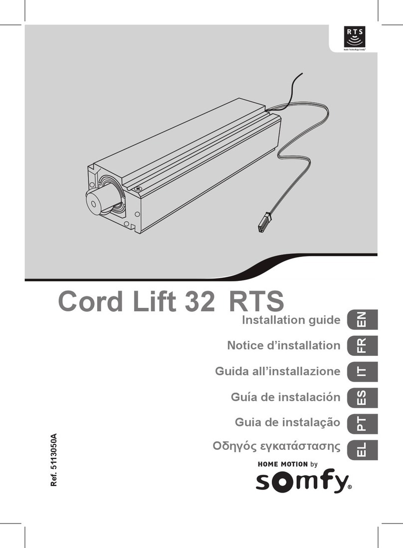 SOMFY Cord Lift 32 RTS installation guide