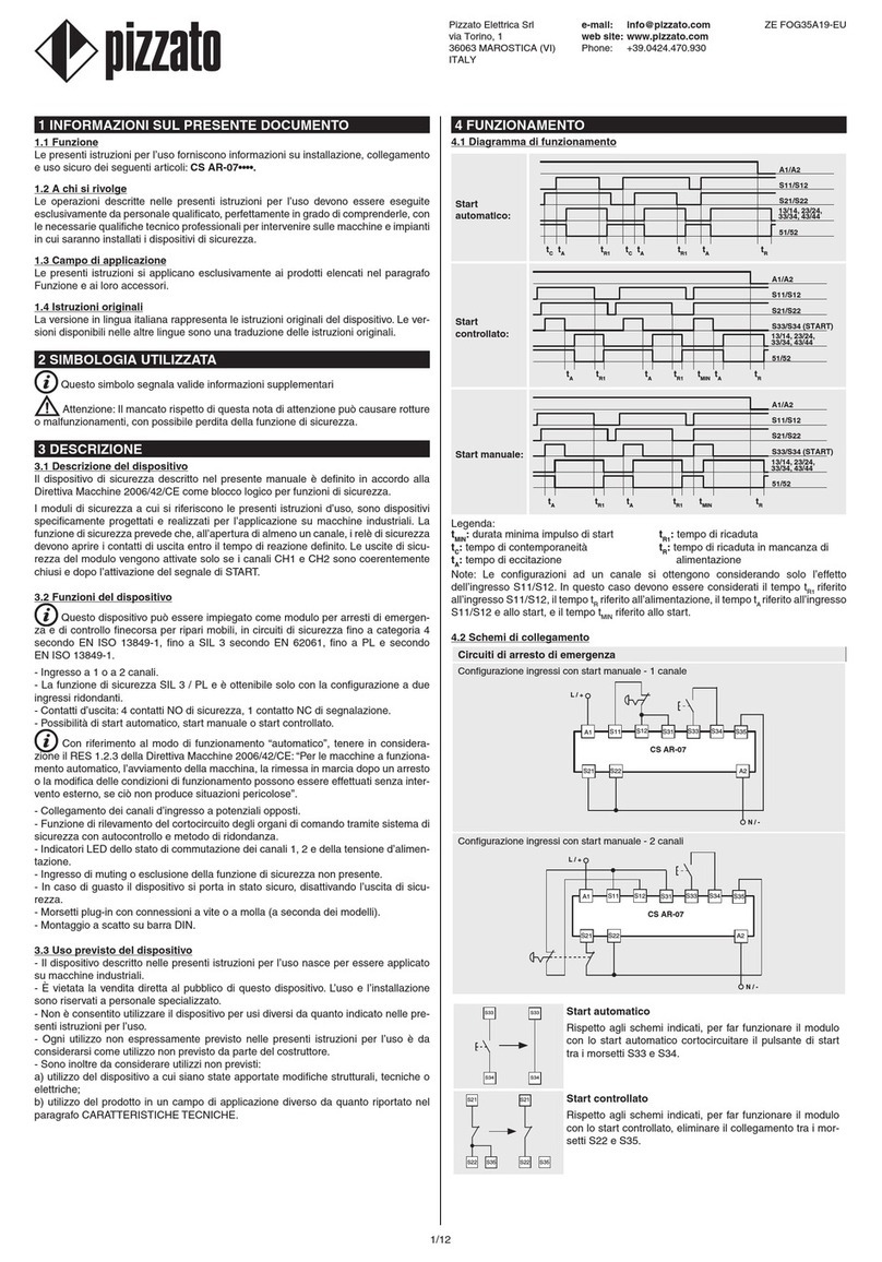 pizzato CS AR-07 Series User manual