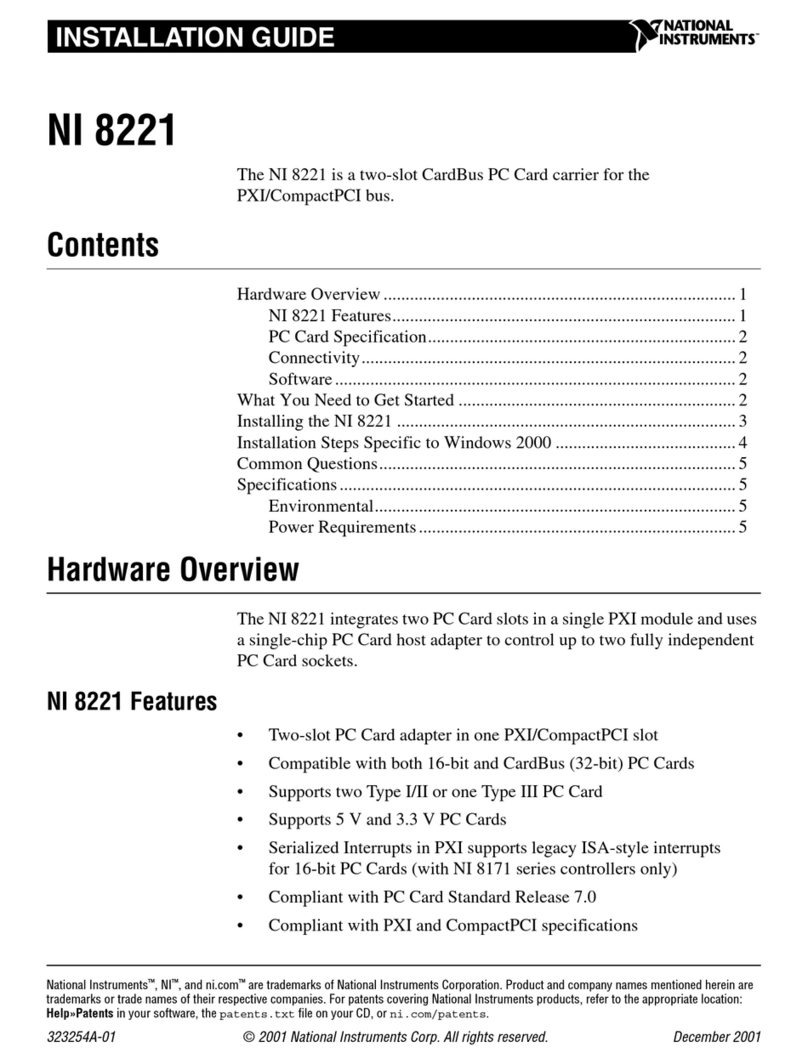 National Instruments 8221 User manual
