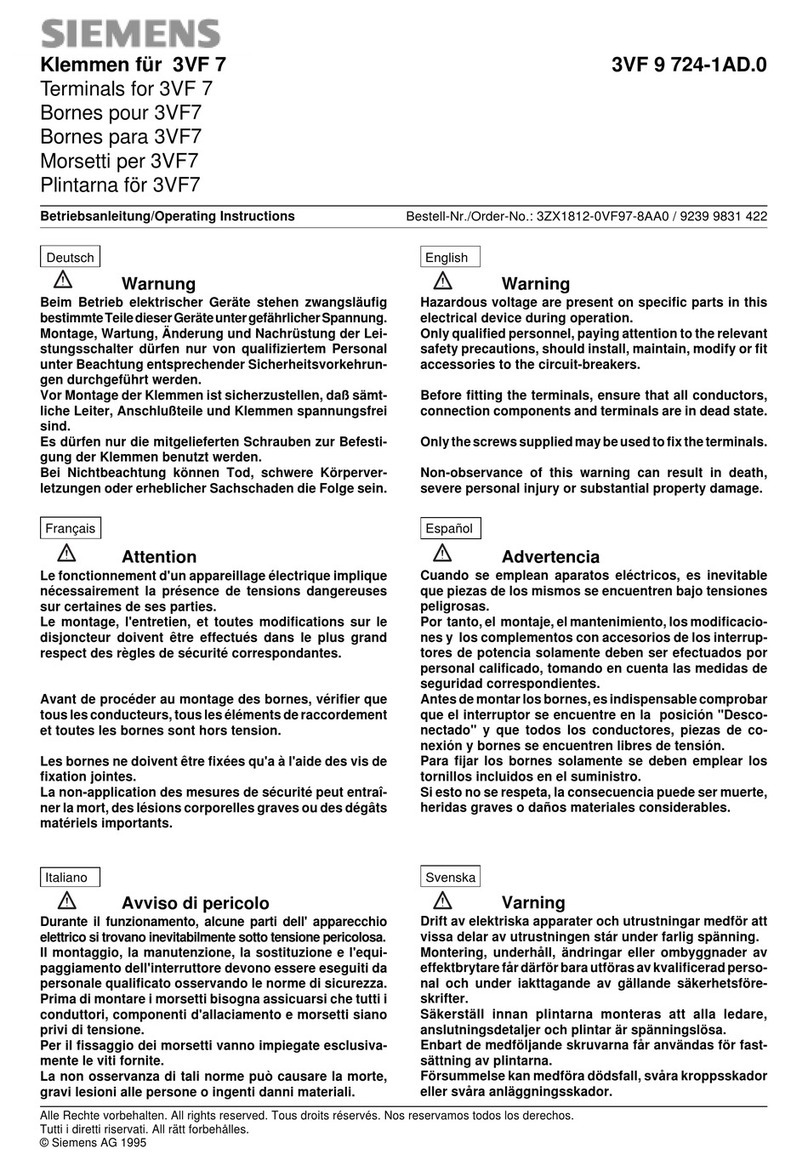 Siemens 3VF7 User manual