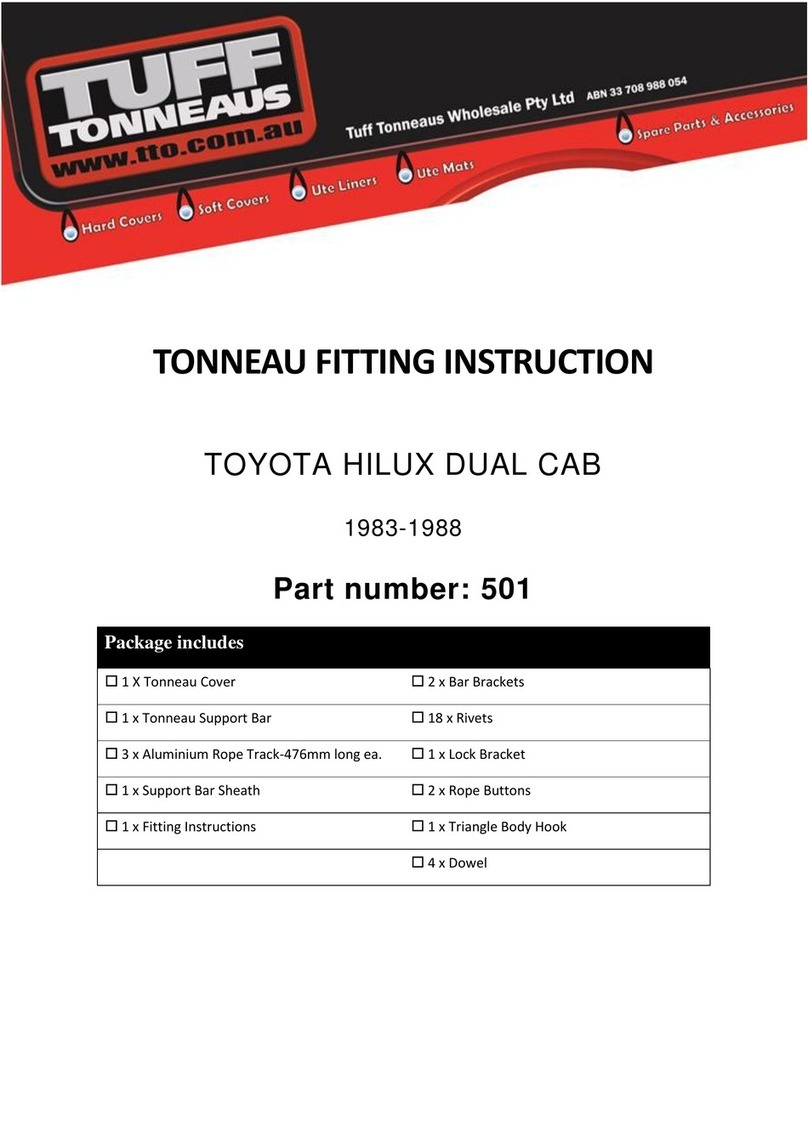 Tuff Tonneaus 501 FITTING INSTRUCTION Tuff Tonneaus 501 FITTING INSTRUCTION