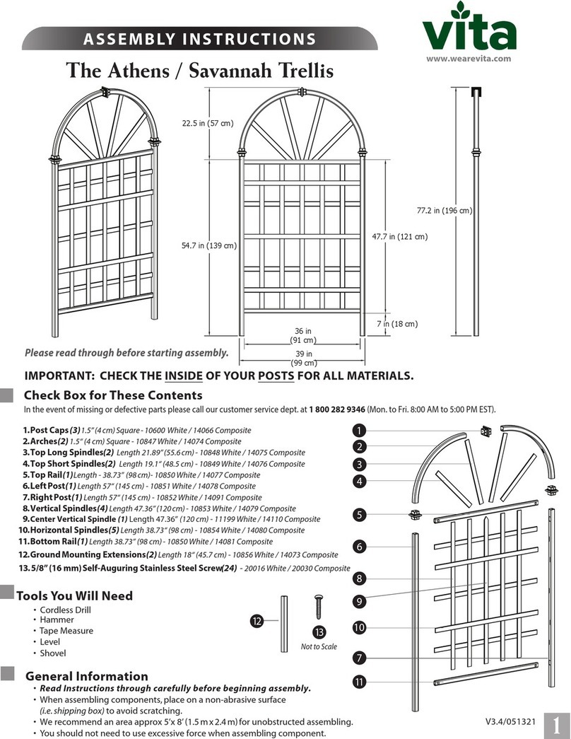 vita Athens Trellis Assembly instructions