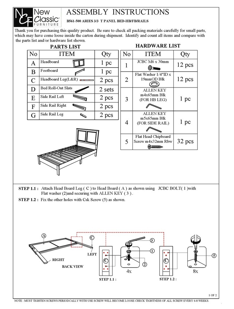 New Classic Furniture ARIES B561-500 Assembly instructions