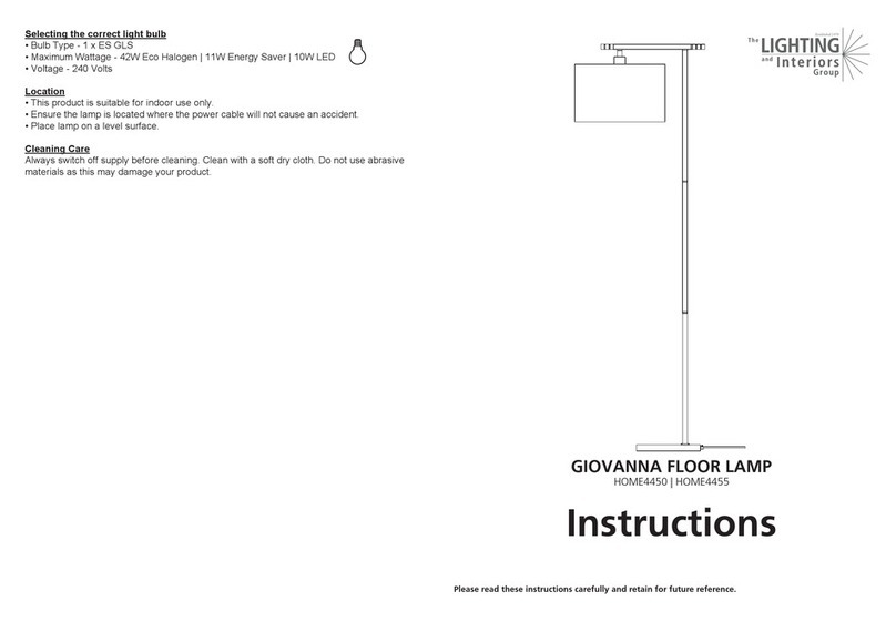 Lighting Interiors GIOVANNA HOME4450 instructions Lighting Interiors GIOVANNA HOME4450 instructions
