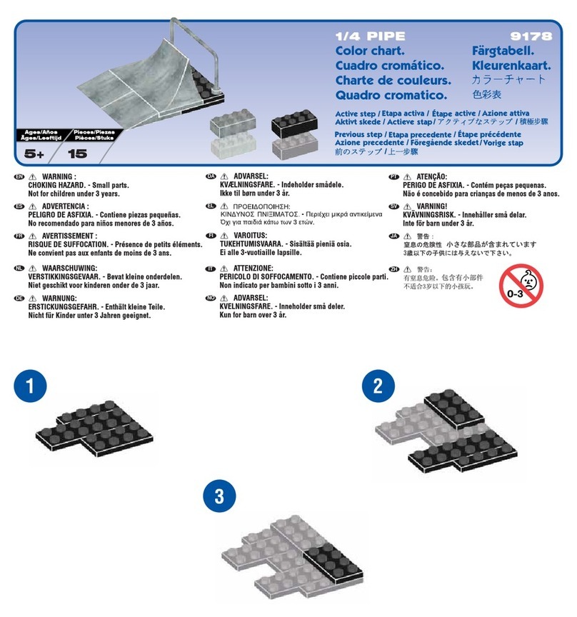 Mega Bloks Xtreme SPORTS Stunt Stick 1/4 Pipe 9178 User manual