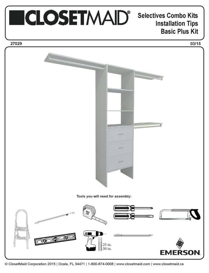 Emerson CLOSETMAID 27029 Assembly instructions