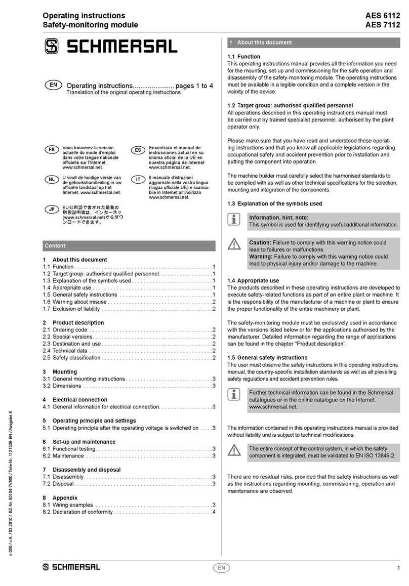 schmersal AES 6112 User manual