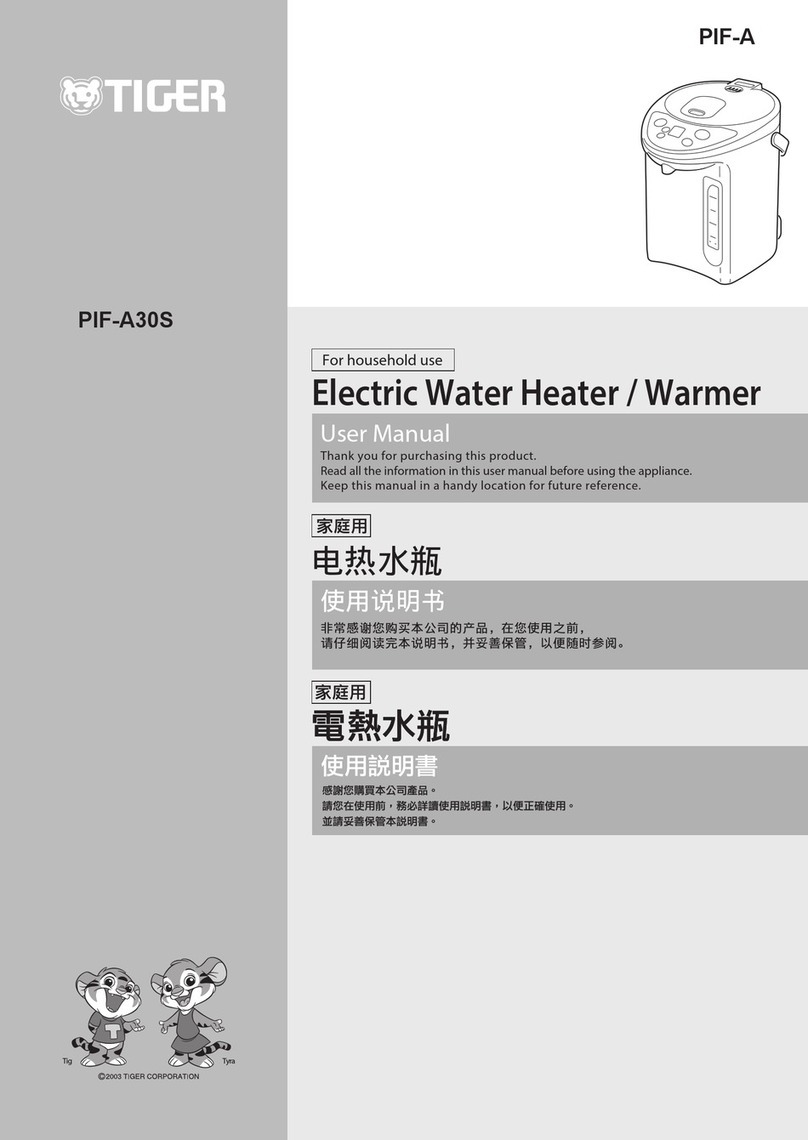 Tiger PIF-A30S User manual