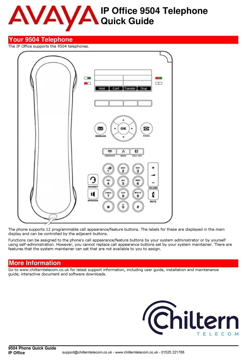 Avaya 9504 User manual
