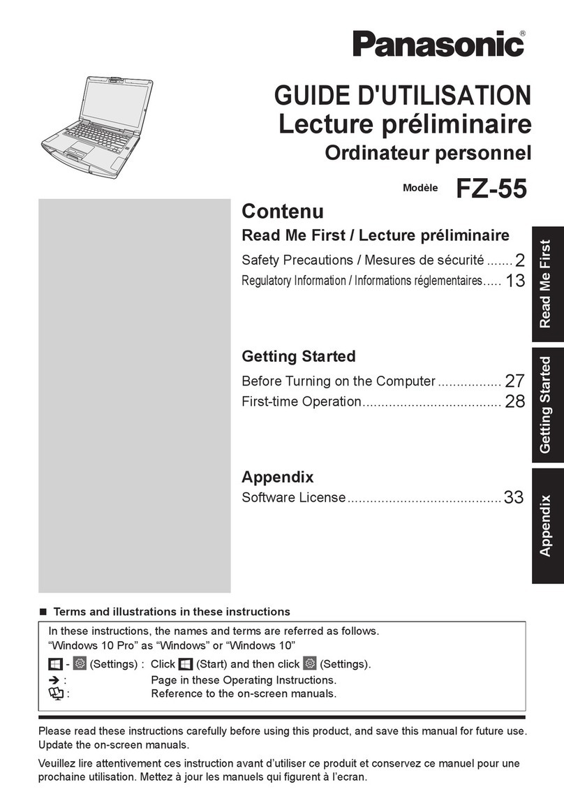 Panasonic FZ-55 Series User manual Panasonic FZ-55 Series User manual