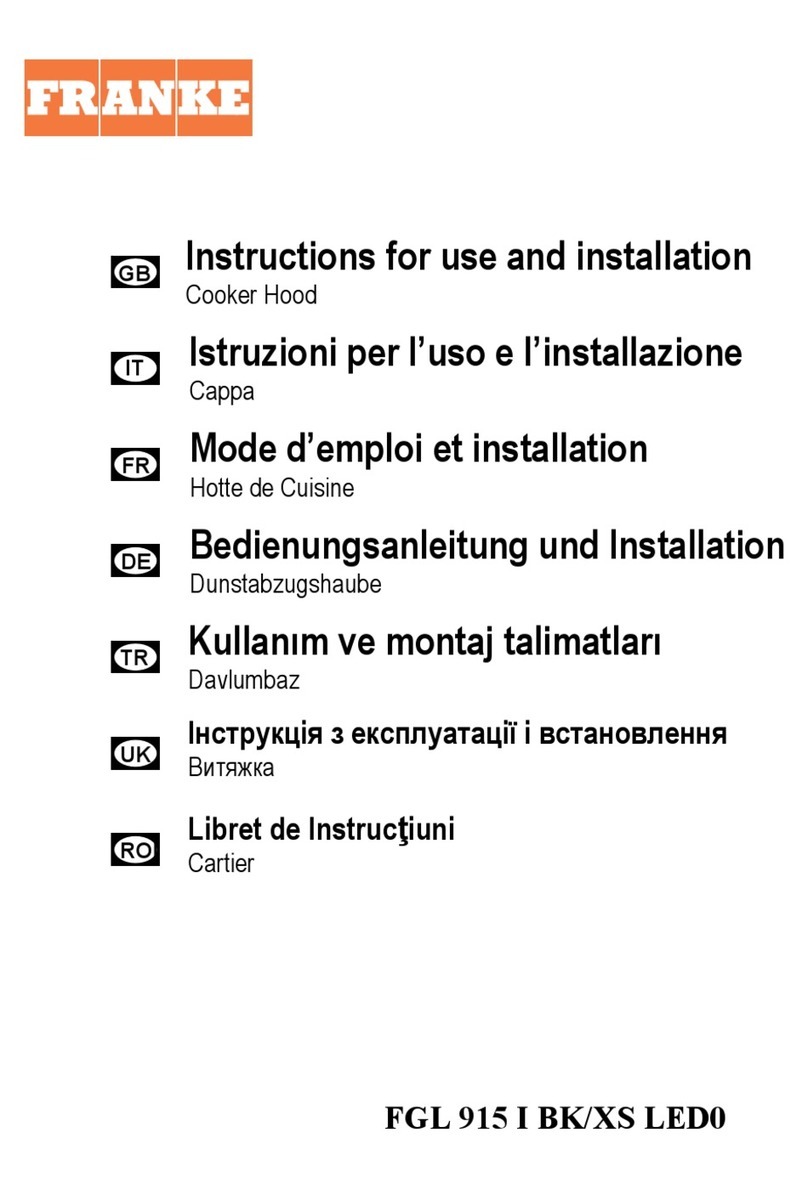 Franke FGL 915 I BK/XS LED0 Operation manual