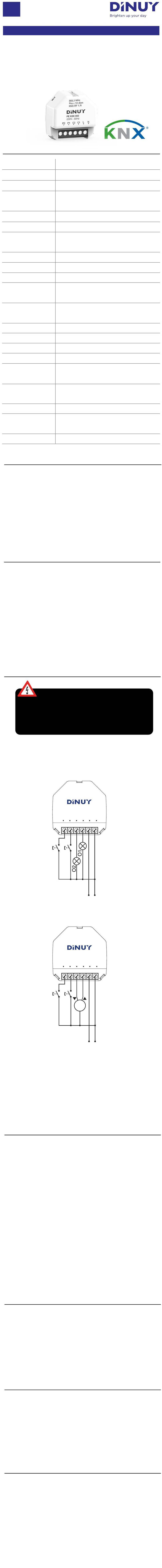 DINUY PE K5X 002 User manual