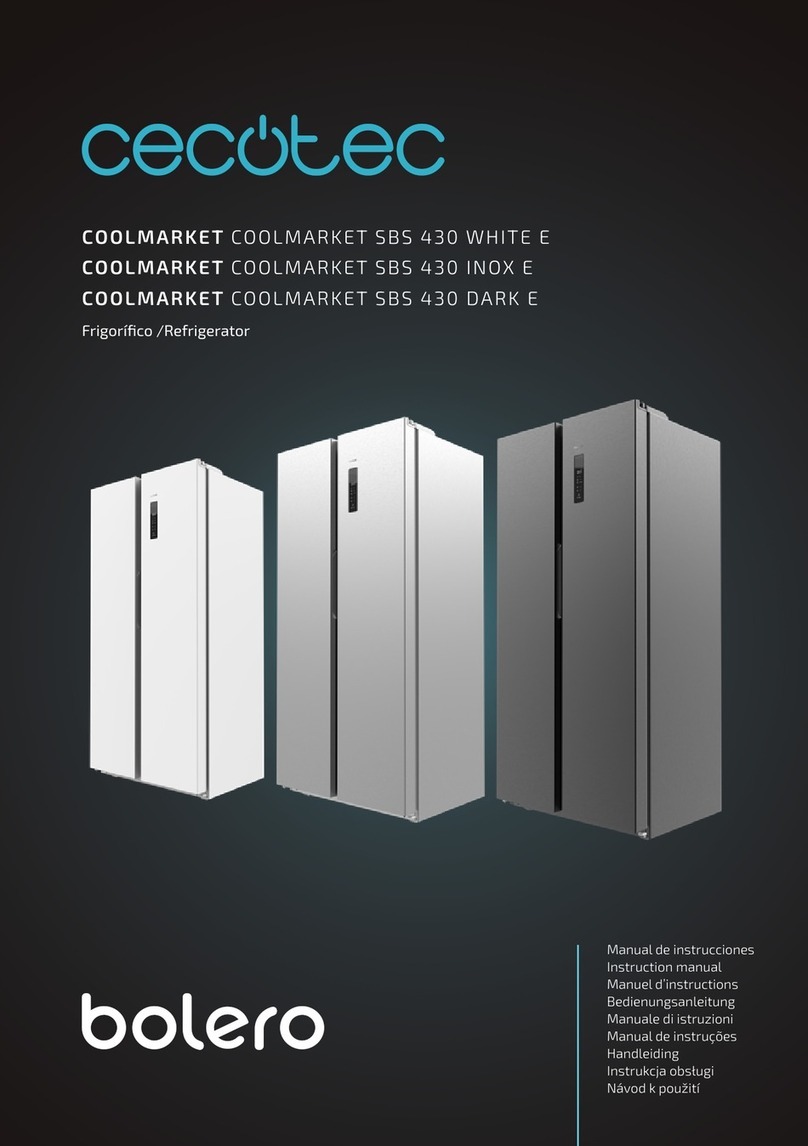 cecotec Bolero CoolMarket SBS 430 White instruction manual