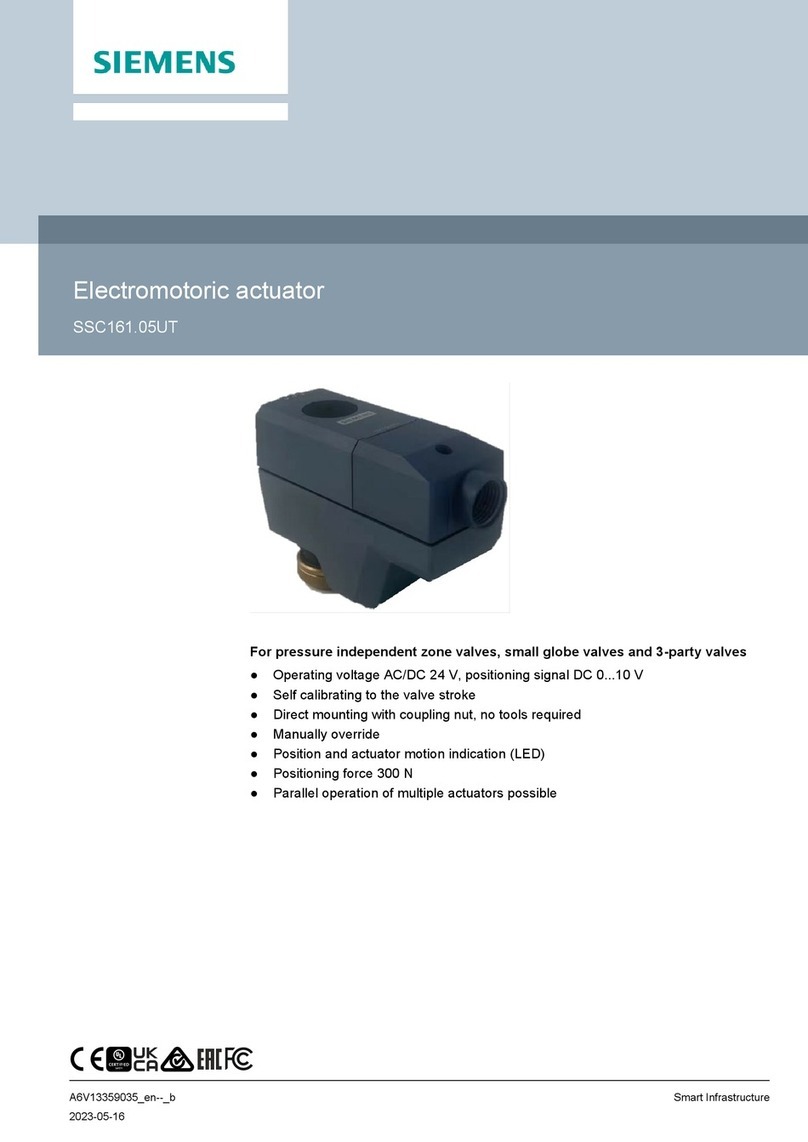 Siemens SSC161.05UT User manual