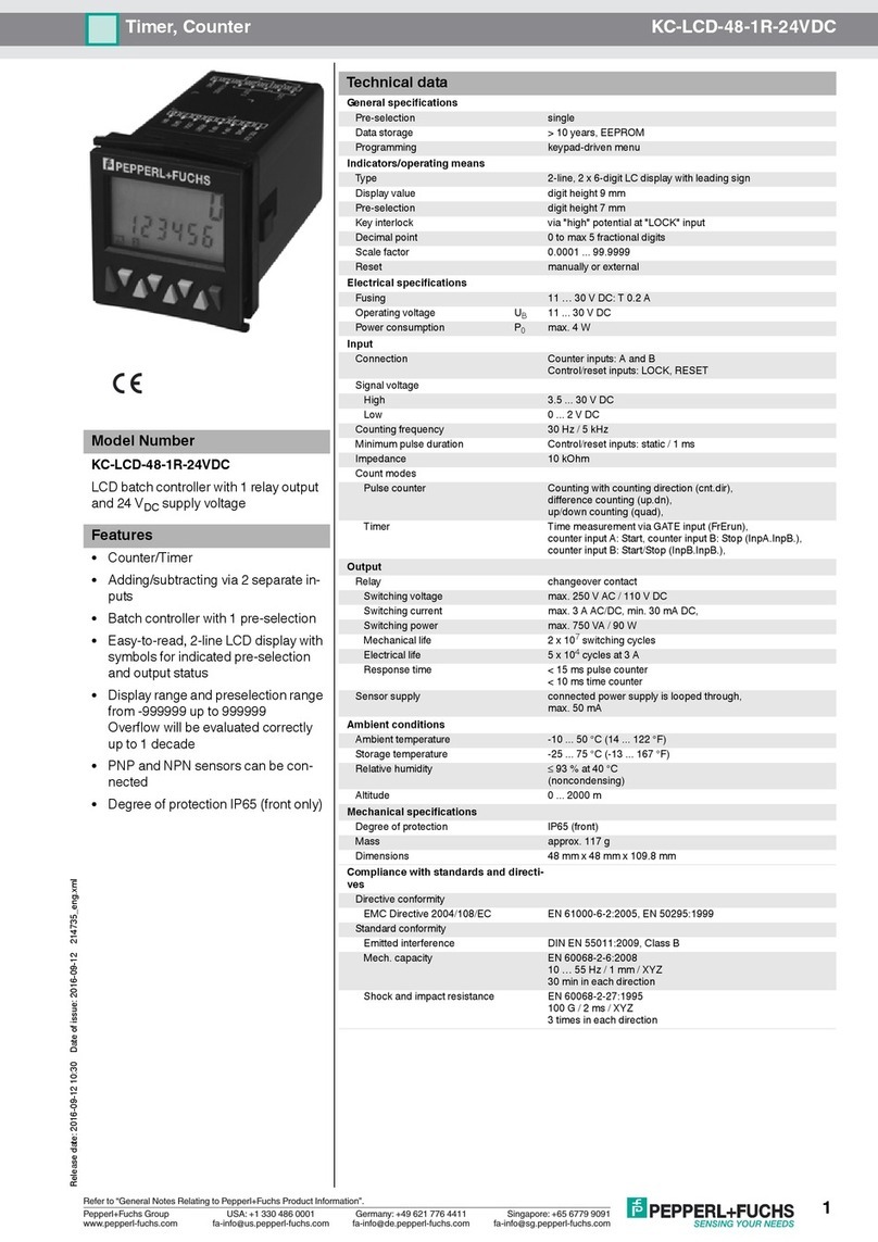 Pepperl+Fuchs KC-LCD-48-1R-24VDC quick start guide