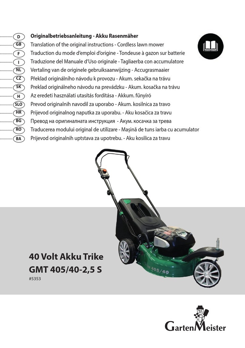 Garten Meister TRIKE GMT 405/40-2,5 S Translation of the original instructions Garten Meister TRIKE GMT 405/40-2,5 S Translation of the original instructions