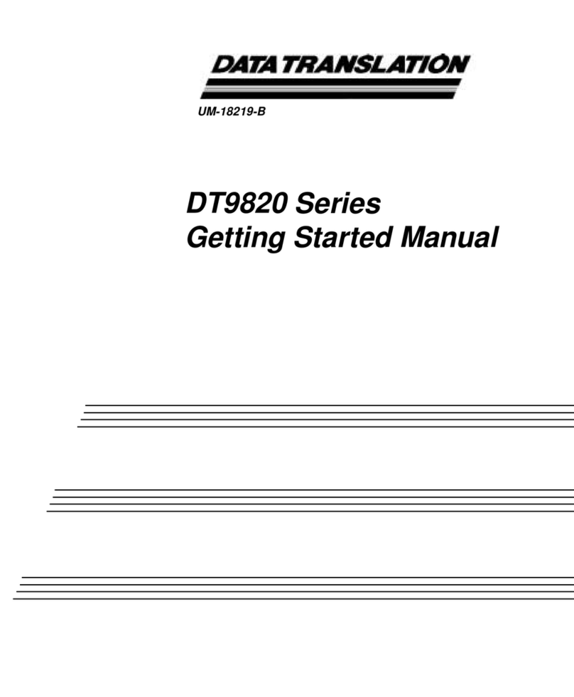 Data Translation DT9820 Series Getting started manual