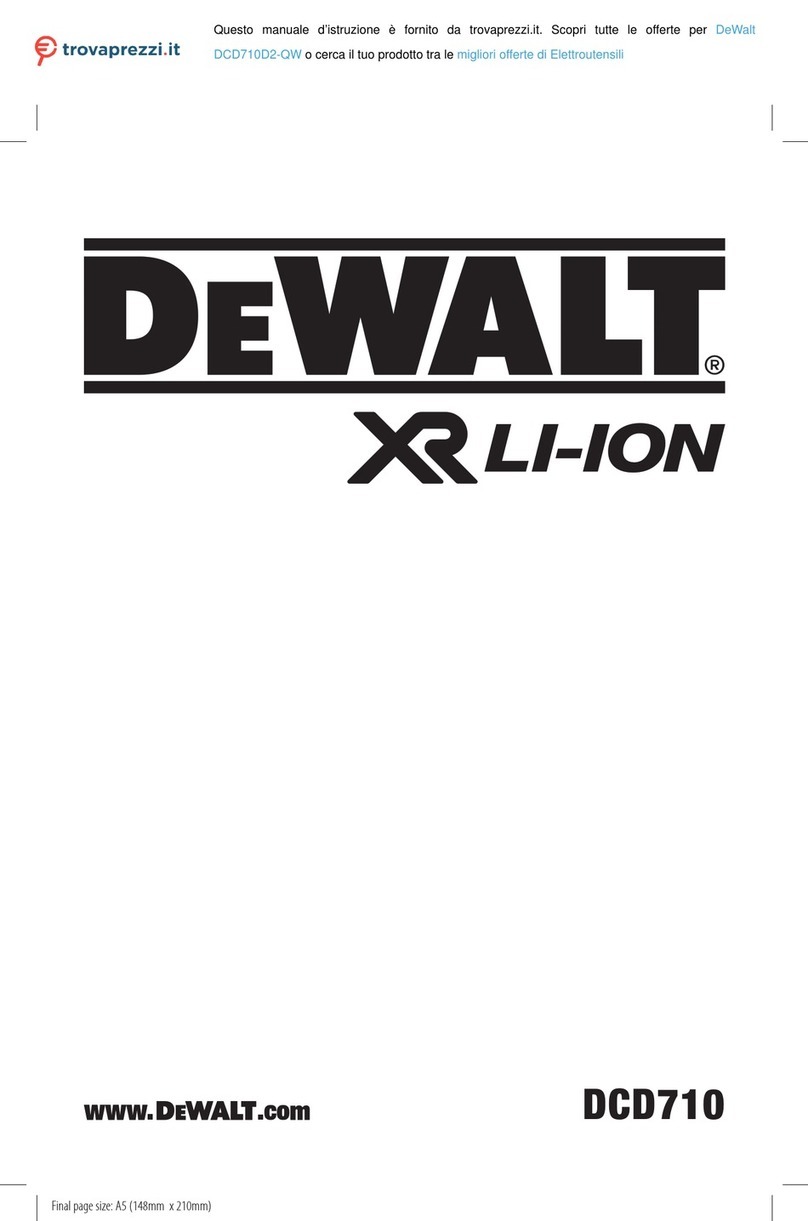DeWalt XR LI-ION DCD710D2-QW user manual