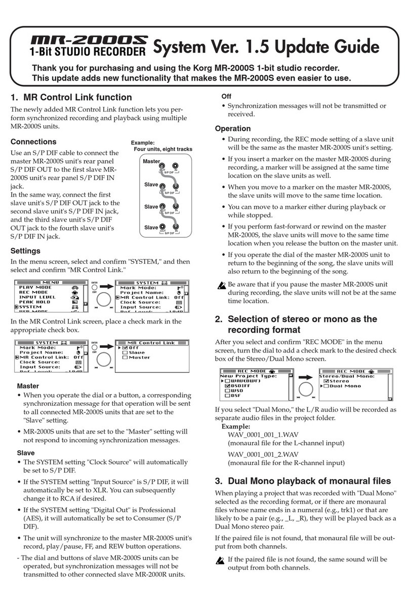 Korg MR-2000S Update guide