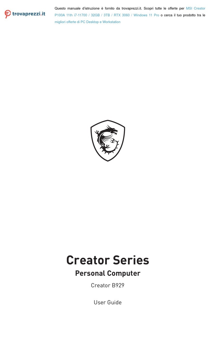MSI Creator Series User manual
