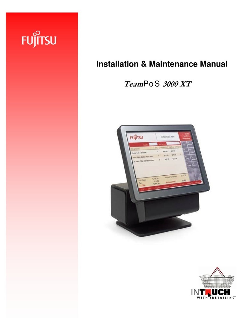 Fujitsu TeamPoS 3000 XT Installation & maintenance manual
