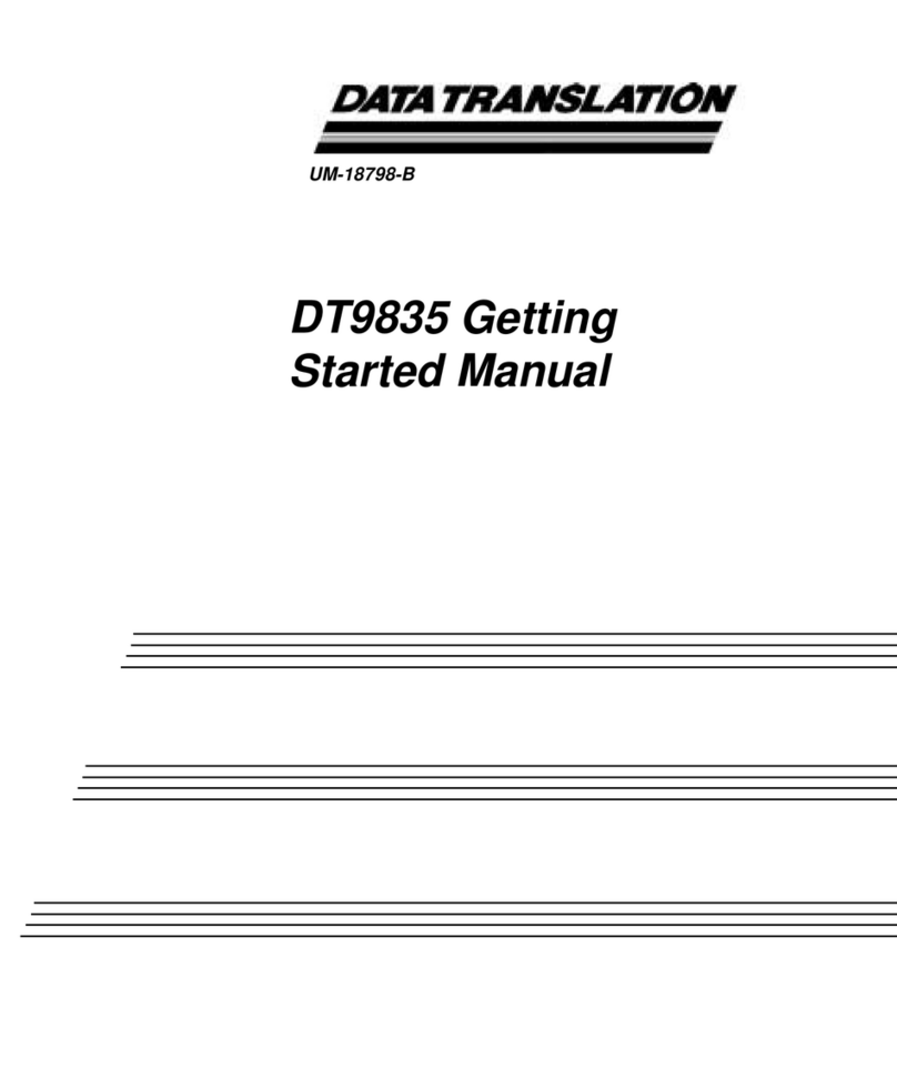 Data Translation DT9835 Getting started manual