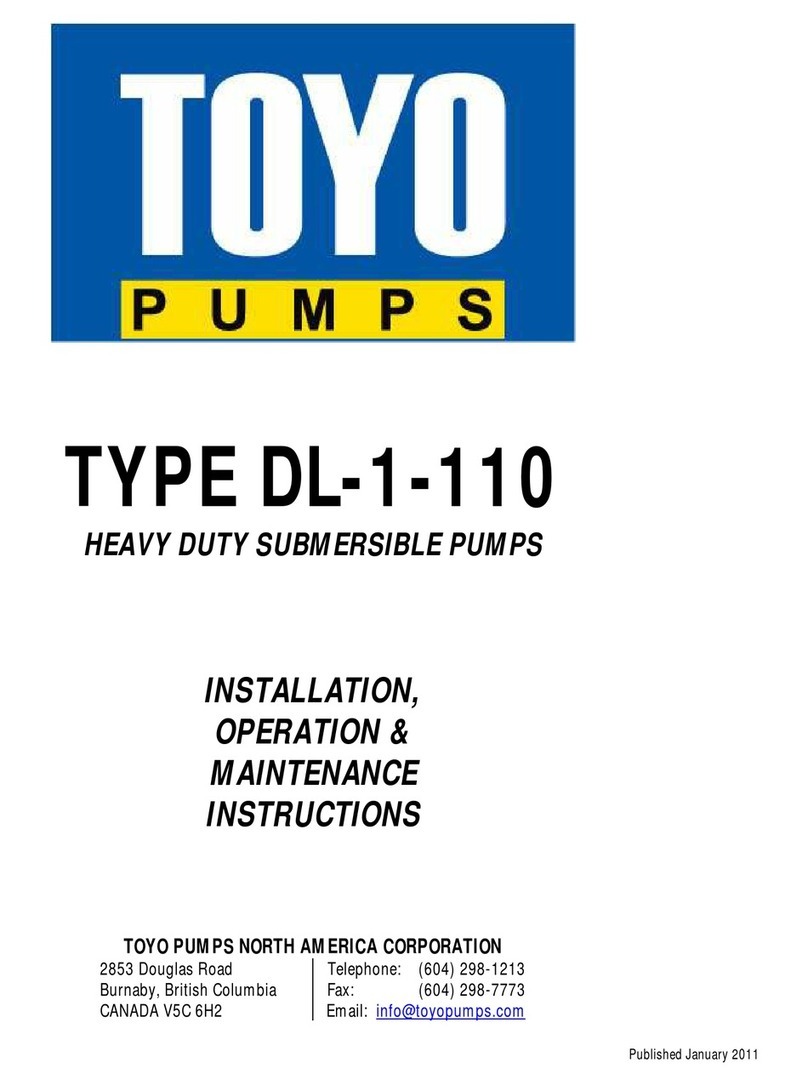 Toyo DL-1-110 Installation, operation & maintenance instructions