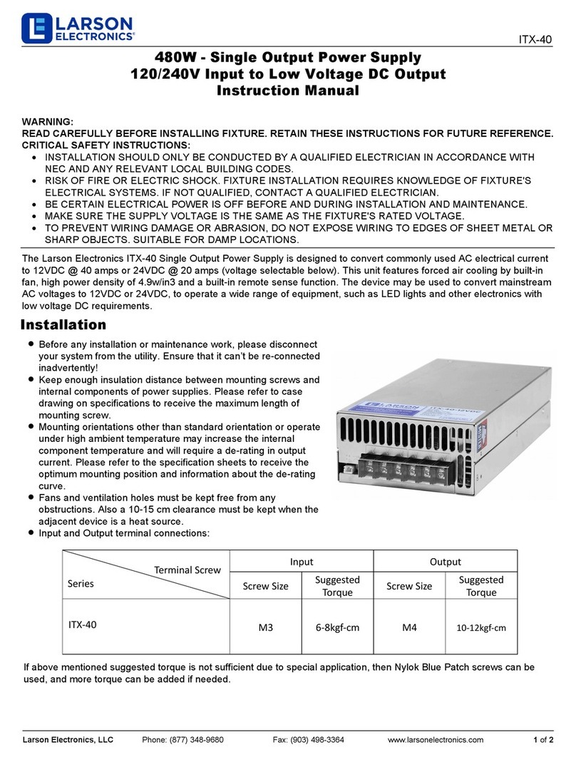 Larson Electronics ITX-40 instruction manual