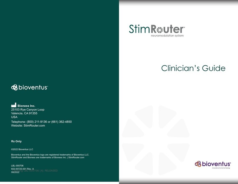 Bioness bioventus StimRouter Neuromodulation System Clinicians Guide
