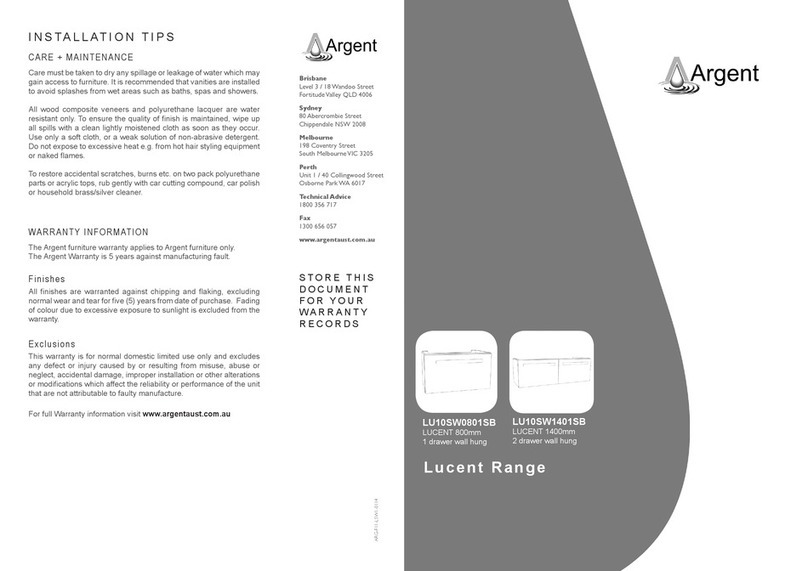 Argent LUCENT LU10SW0801SB User manual