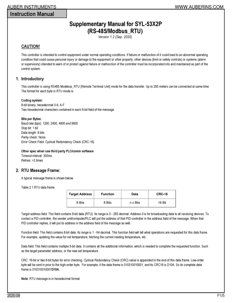 Auber Instruments SYL-53X2P Instructions and recipes