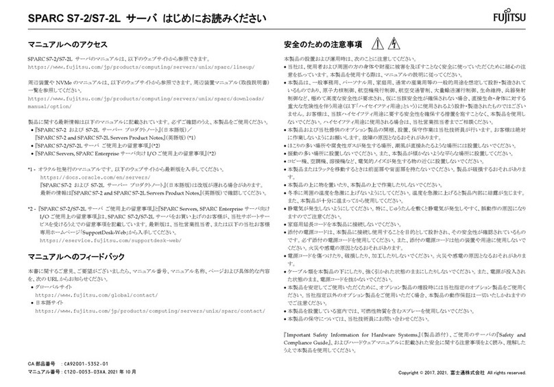 Fujitsu SPARC S7-2 User manual