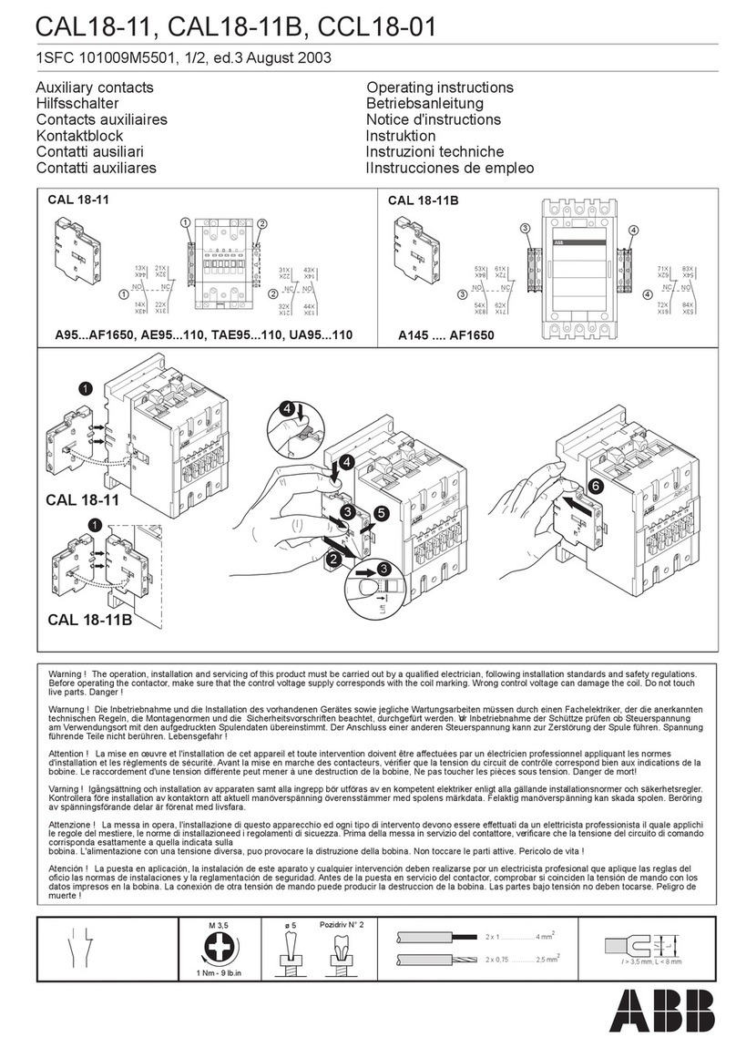 ABB CAL18-11 operating instructions