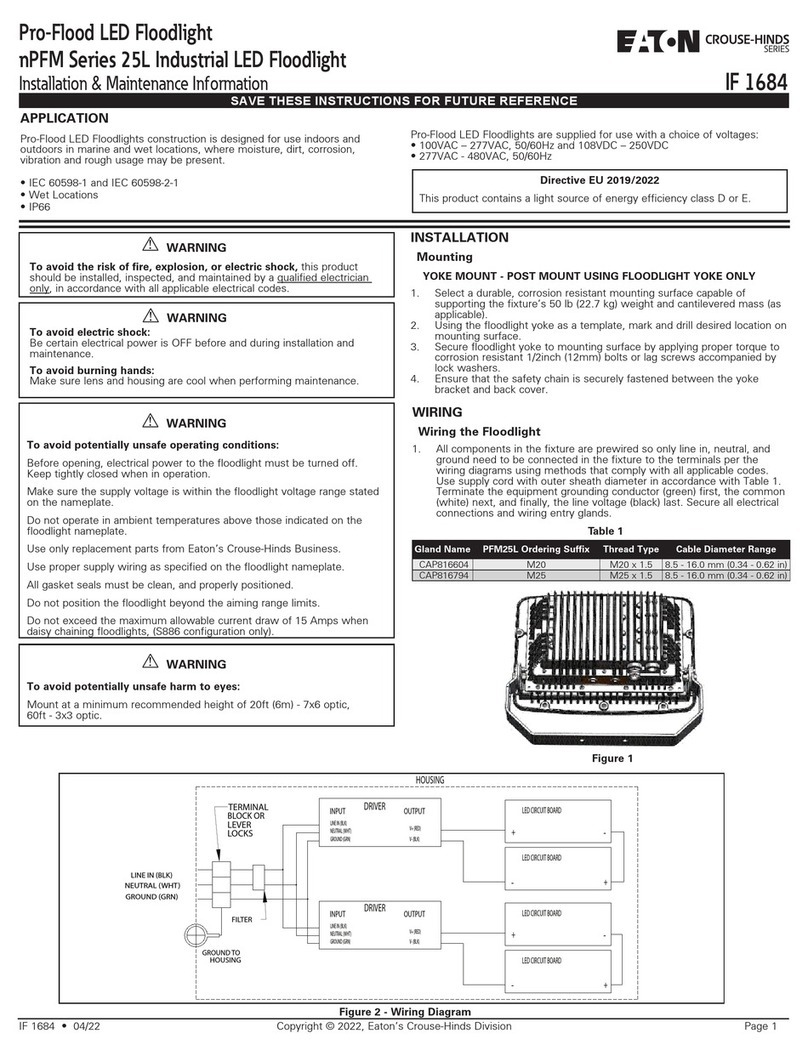 Eaton Crouse-Hinds nPFM Series Installation & maintenance information