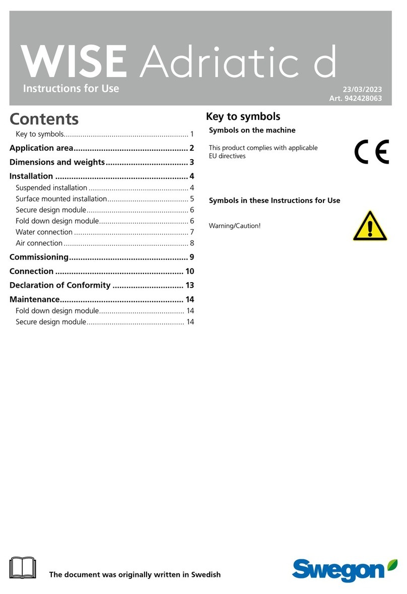Swegon WISE Adriatic Prisma Instructions for use