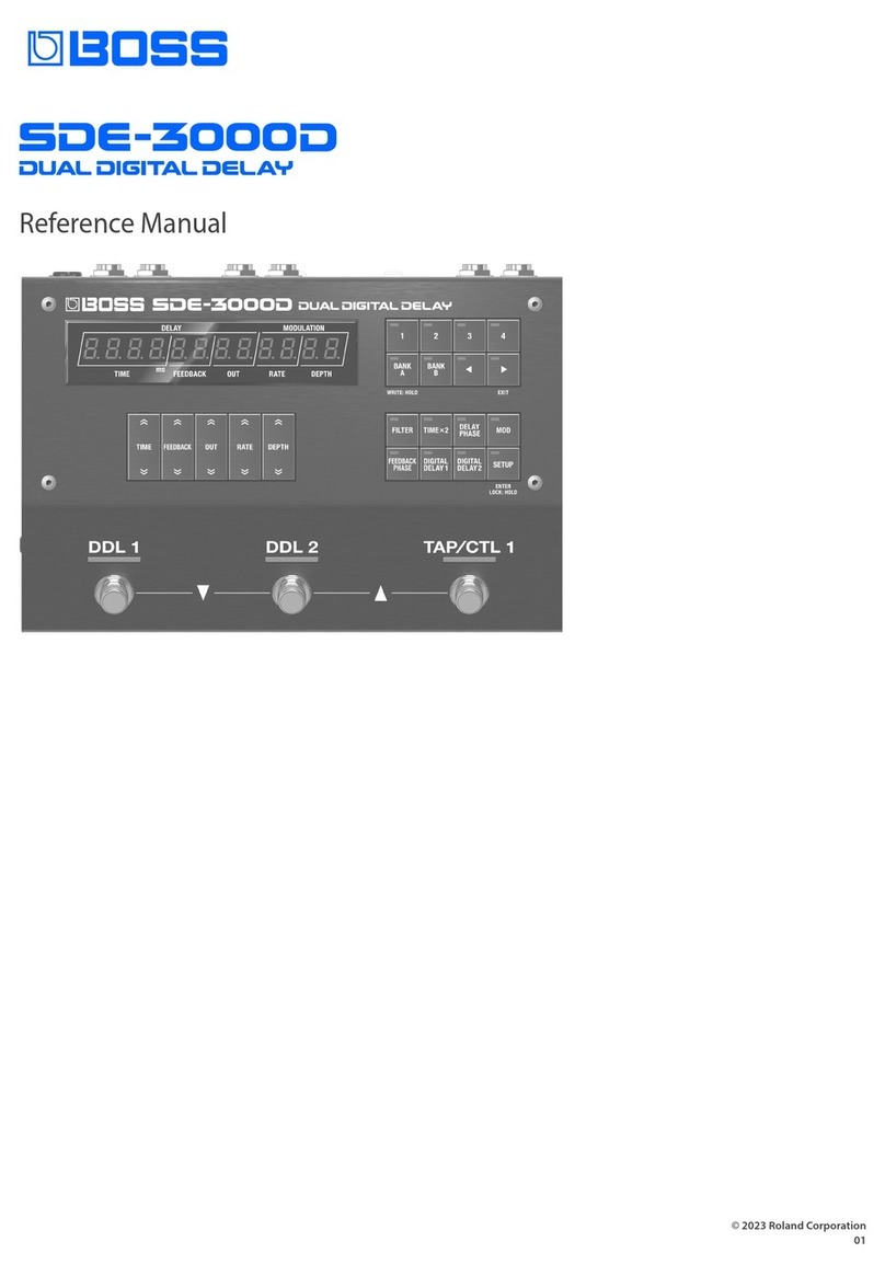 BOSSCO DUAL DIGITAL DELAY SDE-3000D Reference manual